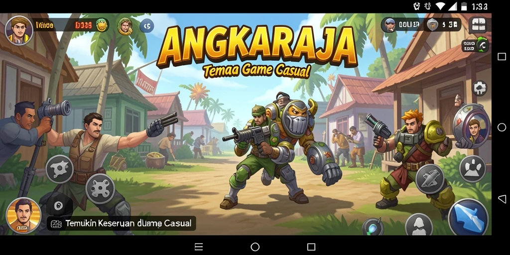 Tampilan menarik dari gameplay <strong>ANGKARAJA</strong> yang penuh warna.