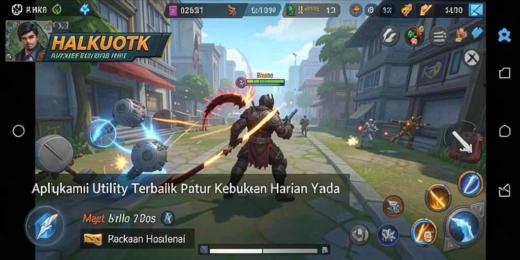 Tampilan utama HALKUOTK dengan fitur utilitas yang lengkap.