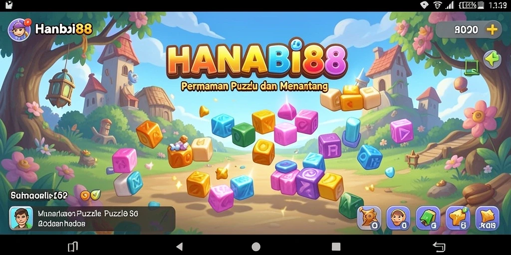 Screenshot HANABI88 menampilkan gameplay puzzle yang menantang dan menarik.