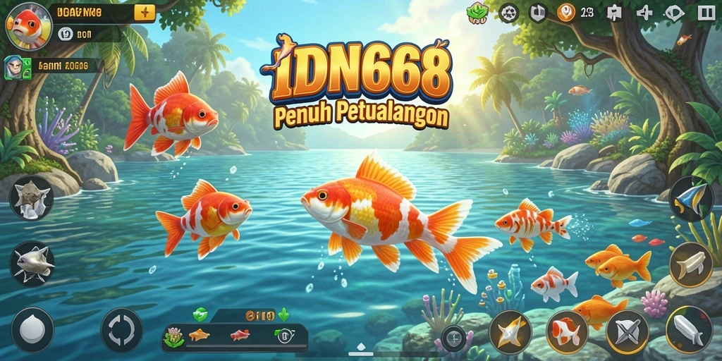 Tangkapan ikan yang dramatis dalam gameplay IDN668.