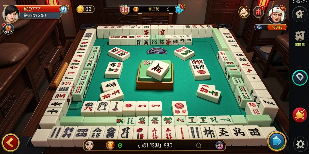 Screenshot gameplay menampilkan papan Mahjong yang menarik dan penuh warna.