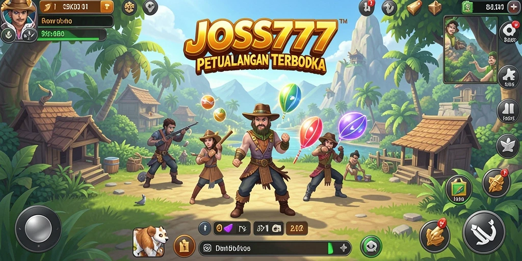 Screenshot gameplay JOSS777 menampilkan petualangan seru di dunia terbuka.