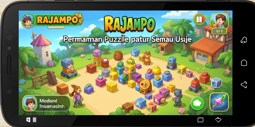 Tampilan gameplay RAJAMPO yang menarik dan penuh tantangan.