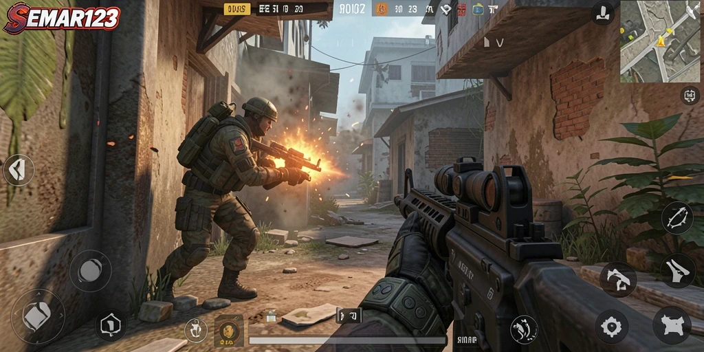 Tampilan gameplay SEMAR123 yang intens dan mendebarkan.