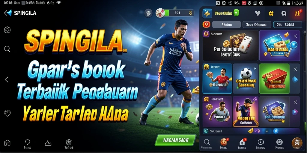 Screenshot gameplay SPINGILA yang menampilkan fitur taruhan olahraga.
