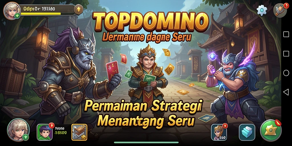 Screenshot gameplay menarik dari game strategi TOPDOMINO.