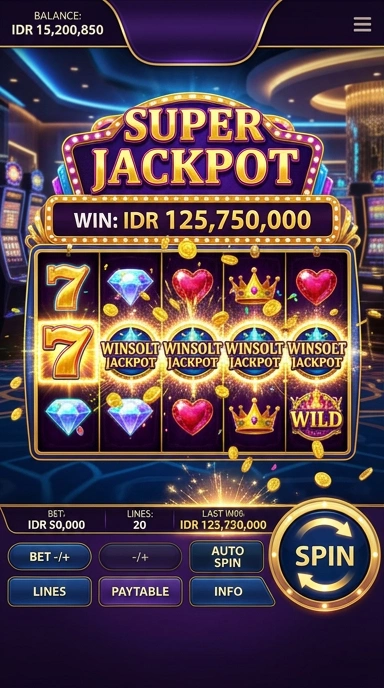 Tampilan utama aplikasi winslot dengan berbagai pilihan aplikasi.